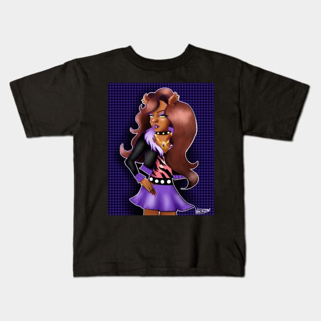 Clawdeen Wolf Monster High Kids T-Shirt by miriam-miranda